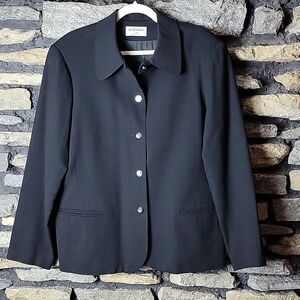 Women's Alred Dunner blazer jacket black sz 14 made in USA